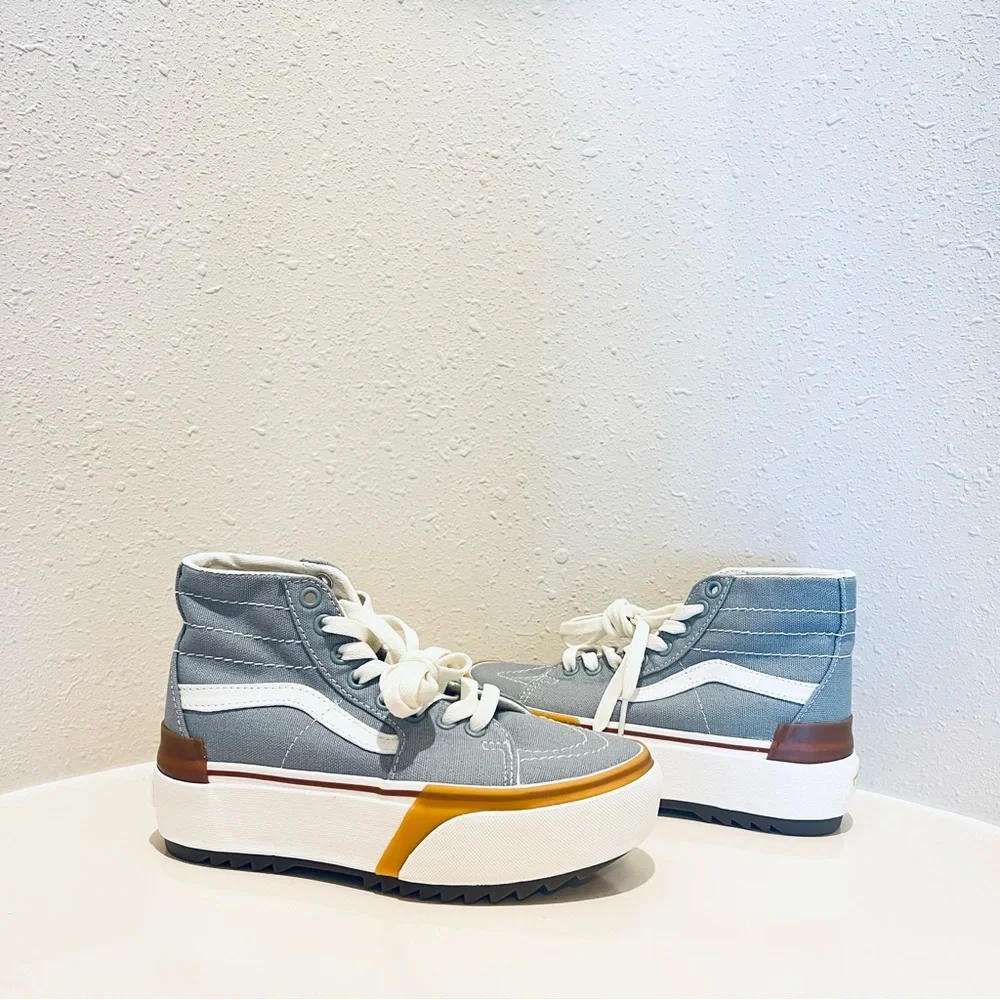 Vans SK-8 Hi Top Tapered Stacked Platform Blue Unisex Sneakers/Sz:W:5/M:3.5/NWT - Picture 9 of 16